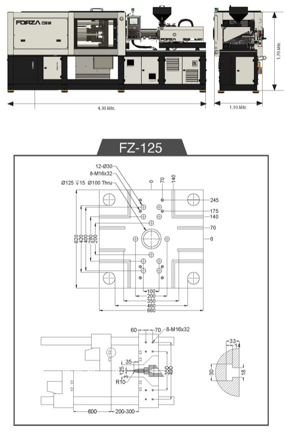 Forza Series- 125 Injection Moulding Machine