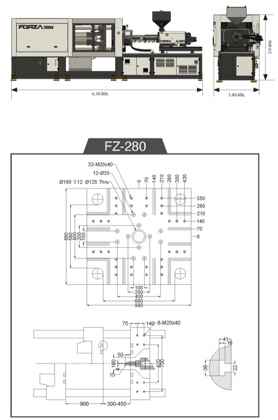 Forza Series- 280 Injection Moulding Machine