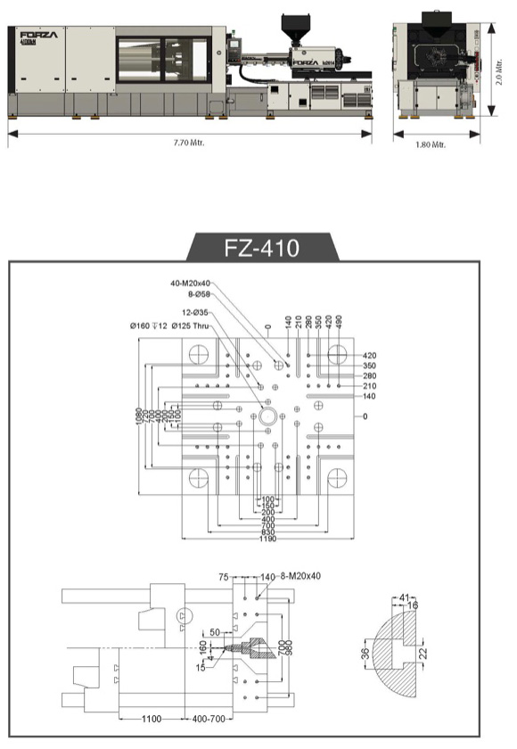 Forza Series- 410 Injection Moulding Machine