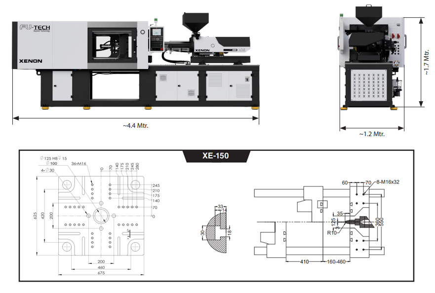 XENON Series- 150 Injection Moulding Machine