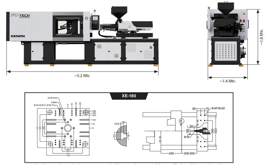 XENON Series- 180 Injection Moulding Machine