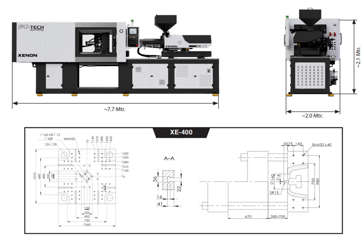 XENON Series- 400 Injection Moulding Machine