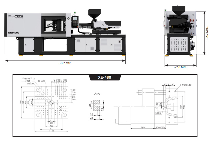 XENON Series- 480 Injection Moulding Machine