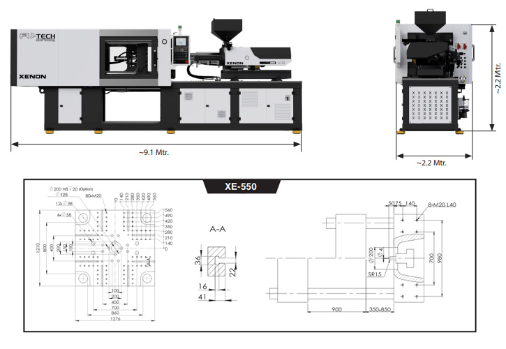 XENON Series- 550 Injection Moulding Machine